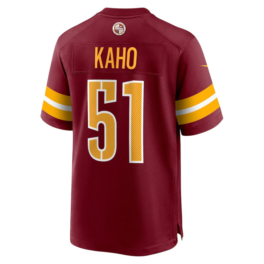 W.Commanders #51 Ale Kaho Burgundy Jereymy Team Game Jersey