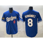 Los Angeles Dodgers #8 Enrique Hern¨¢ndez Royal Jereymy 2025 World Series Champions Patch Limited Stitched Jersey