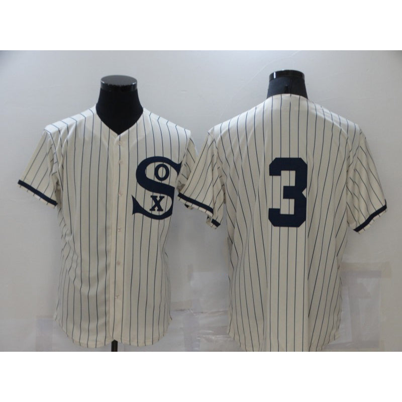 Chicago White Sox #3 Harold Baines 2021 Cream Jereymy Navy Field of Dreams Flex Base Stitched Jersey