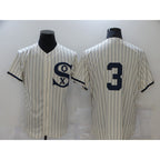 Chicago White Sox #3 Harold Baines 2021 Cream Jereymy Navy Field of Dreams Flex Base Stitched Jersey