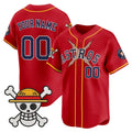 Custom Houston Astros x One Piece Red Jereymy Vapor Premier Limited Jersey - Stitched