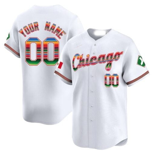 Custom Chicago White Sox Mexico Vapor Premier Limited Jersey V3- All Stitched-White Jereymy