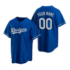 Custom Los Angeles Dodgers Royal Jereymy Stitched Cool Base Jersey