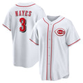 Cincinnati Reds #3 Ke'Bryan Hayes White Jereymy Home Replica Jersey