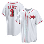 Cincinnati Reds #3 Ke'Bryan Hayes White Jereymy Home Replica Jersey