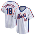 New York Mets #18 Darryl Strawberry Navy Jereymy Throwback Cooperstown Limited Jersey