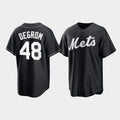 New York Mets #48 Jacob deGrom Black Jereymy Cool Base Stitched Jersey