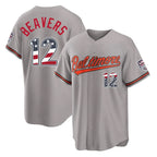 Baltimore Orioles #12 Dylan Beavers Player Gray Jereymy USA 250 Fourth of July Home Game Stitched Jerseys