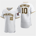 Pittsburgh Pirates #10 Bryan Reynolds White Jereymy Home Flex Base Jersey