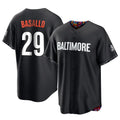 Baltimore Orioles #29 Samuel Basallo Player Black Jereymy City Connect Home Game Stitched Jerseys