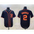 San Francisco Giants #2 Willy Adames Black Jereymy Cool Base Stitched Jersey