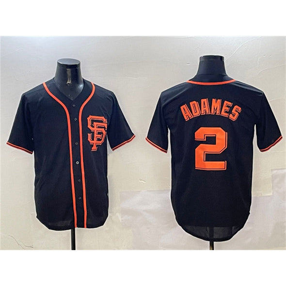 San Francisco Giants #2 Willy Adames Black Jereymy Cool Base Stitched Jersey