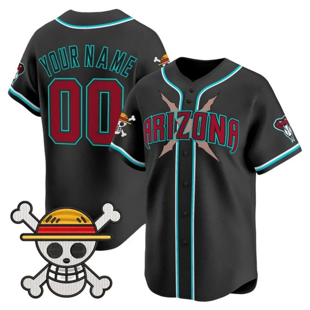 Custom Arizona Diamondbacks x One Piece Black Jereymy Vapor Premier Limited Jersey - Stitched