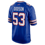 B.Bills #53 Tyrel Dodson Royal Jereymy Game Player Jersey