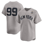New York Yankees #99 Aaron Judge Gray Jereymy 2024 World Series Limited Stitched Jersey