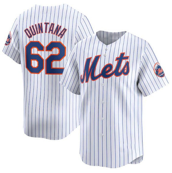 New York Mets #62 Jose Quintana White Jereymy 2024 Home Limited Stitched Jersey