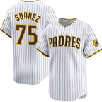 San Diego Padres #75 Robert Suarez White Jereymy 2024 Home Limited Stitched Jersey