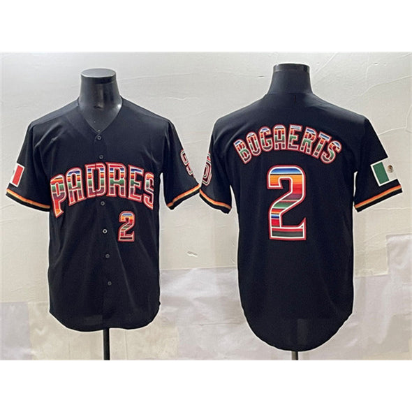 San Diego Padres #2 Xander Bogaerts Black Jereymy Mexico Cool Base Stitched Jersey