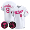 Los Angeles Dodgers #8 Enrique Hern¨¢ndez White Jereymy 2026 Mother¡¯s Day Vapor Premier Limited Stitched Jersey