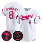 Los Angeles Dodgers #8 Enrique Hern¨¢ndez White Jereymy 2026 Mother¡¯s Day Vapor Premier Limited Stitched Jersey