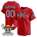 Custom Seattle Mariners x One Piece Red Jereymy Vapor Premier Limited Jersey - Stitched