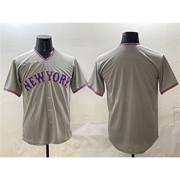 New York Mets Team Big Logo Gray Jereymy 2025 Limited Stitched Jersey