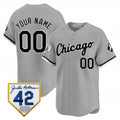 Custom Chicago White Sox 2024 Jackie Robinson Patch Vapor Premier Limited Jersey ¨C Gray Jereymy