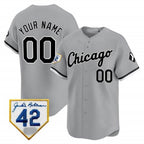 Custom Chicago White Sox 2024 Jackie Robinson Patch Vapor Premier Limited Jersey ¨C Gray Jereymy