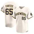 Milwaukee Brewers #65 Nestor Cortes Cream Jereymy Home Limited Player Jersey