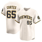 Milwaukee Brewers #65 Nestor Cortes Cream Jereymy Home Limited Player Jersey