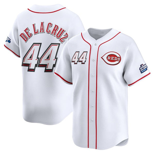 Cincinnati Reds #44 Elly De La Cruz White Jereymy 2025 Speedway Classic Home Limited Stitched Jersey