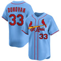 St. Louis Cardinals #33 Brendan Donovan Blue Jereymy Alternate Limited Stitched Jersey