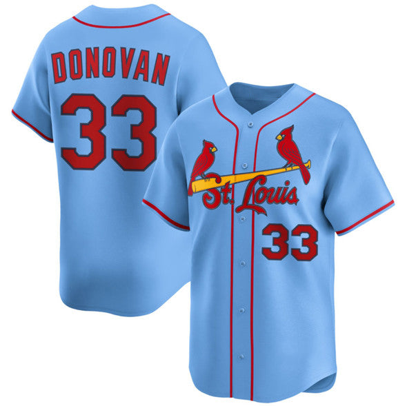 St. Louis Cardinals #33 Brendan Donovan Blue Jereymy Alternate Limited Stitched Jersey