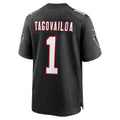 A.Falcons #1 Tua Tagovailoa Black Jereymy Alternate Game Jersey