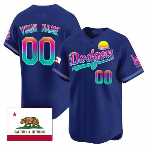 Custom Los Angeles Dodgers 2024 Los Angeles City Style Vapor Premier Limited Jersey ¨C Royal Jereymy