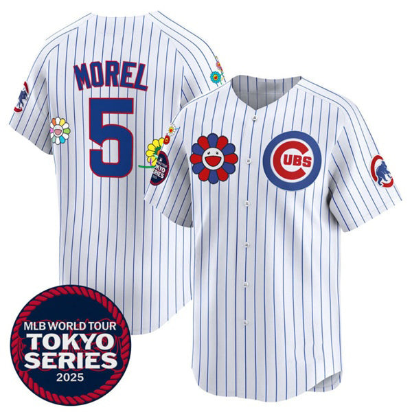 Chicago Cubs #5 Christopher Morel White Jereymy 2025 Tokyo Series Limited Stitched Jersey