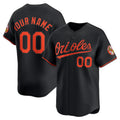 Custom Baltimore Orioles Black Jereymy Alternate Limited Jersey