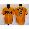 Pittsburgh Pirates #8 Willie Stargell Gold Jereymy 2023 City Connect Stitched Jersey