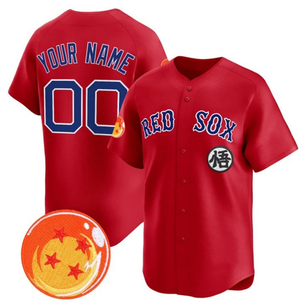Custom Boston Red Sox x Dragon Ball Red Jereymy Vapor Premier Limited Jersey - All Stitched