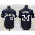 Seattle Mariners #24 Ken Griffey Jr. Black Jereymy 'Deep Sea Gothic Edition' Vapor Premier Limited Stitched Jersey