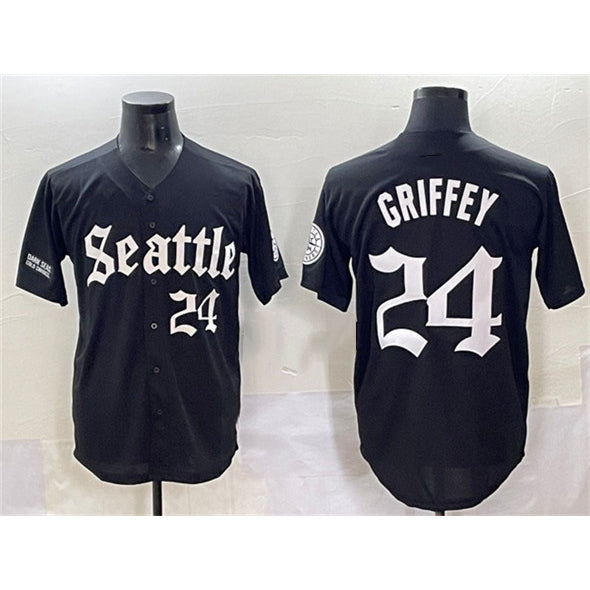 Seattle Mariners #24 Ken Griffey Jr. Black Jereymy 'Deep Sea Gothic Edition' Vapor Premier Limited Stitched Jersey
