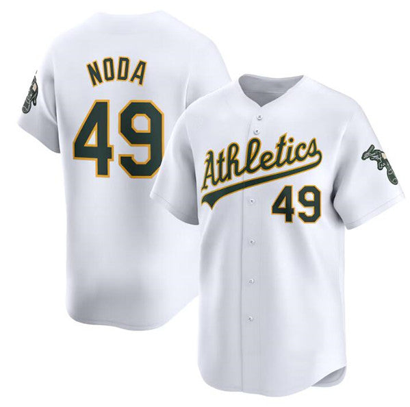 Oakland Athletics #49 Ryan Noda White Jereymy Home Limited Stitched Jersey