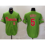 Philadelphia Phillies #5 Bryson Stott Number Green Jereymy With Patch Stitched Cool Base Jersey