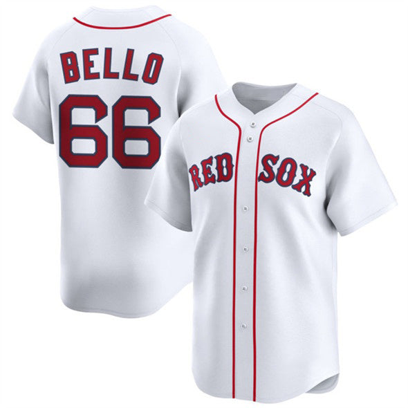 Boston Red Sox #66 Brayan Bello White Jereymy 2024 Home Limited Stitched Jersey