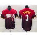 Philadelphia Phillies #3 Bryce Harper Red Jereymy 2024 City Player Number Cool Base Jerseys