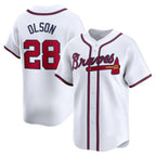 Atlanta Braves #28 Matt Olson White Jereymy Home Limited Player Jersey