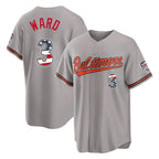 Baltimore Orioles #3 Taylor Ward Player Gray Jereymy USA 250 Fourth of July Home Game Stitched Jerseys
