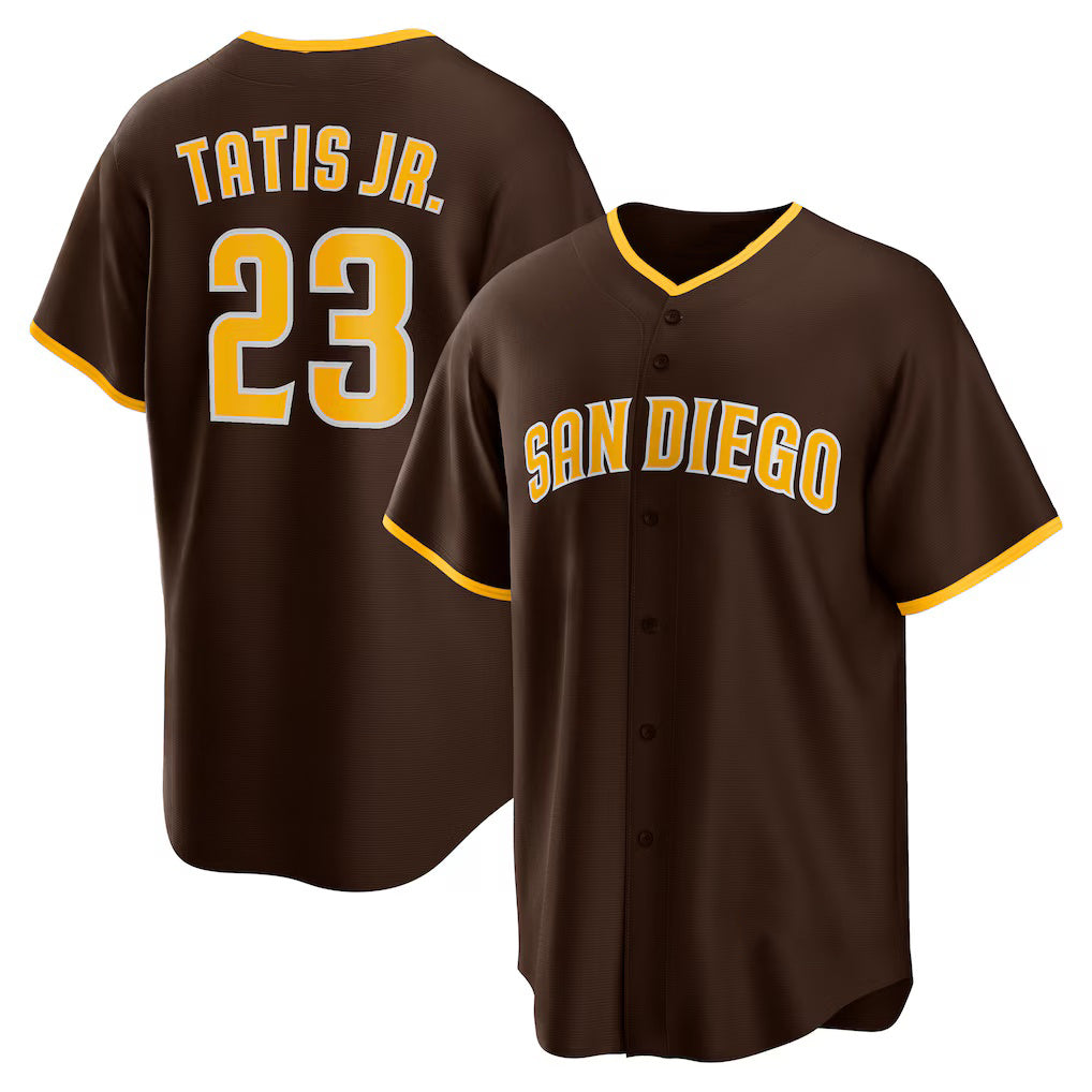 San Diego Padres #23 Fernando Tatis Jr. Brown Jereymy Alternate Replica Player Jersey