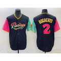 San Diego Padres #2 Xander Bogaerts 2022 Black Jereymy City Connect Cool Base Stitched Jersey