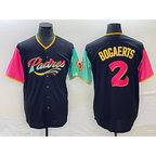 San Diego Padres #2 Xander Bogaerts 2022 Black Jereymy City Connect Cool Base Stitched Jersey